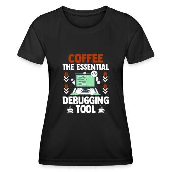 Kaffee-Codierung Programmierer Programmierer Entwickler Nerd Coff - Frauen Funktions-T-Shirt - Schwarz - Vorne - AI Model Female 172 light (172cm)
