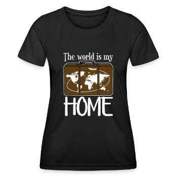 Valise Tavelling Bagages - T-shirt sport Femme - noir - Devant - AI Model Female 172 light (172cm)