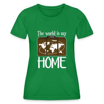 Tavelling Suitcase Luggage - Women's Functional T-Shirt - kelly green - Front - AI Model Female 172 dark (172cm)