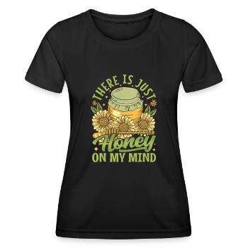 Juste du miel dans mon - Amoureux des abeilles - T-shirt sport Femme - noir - Devant - AI Model Female 172 light (172cm)