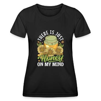Juste du miel dans mon - Amoureux des abeilles - T-shirt sport Femme - noir - Devant - AI Model Female 172 light (172cm)
