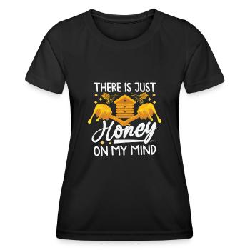 Juste du miel dans mon - Amoureux des abeilles - T-shirt sport Femme - noir - Devant - AI Model Female 172 light (172cm)
