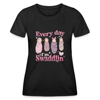 Nurse Baby Maternity Nurse - Women's Functional T-Shirt - black - Front - AI Model Female 172 light (172cm)
