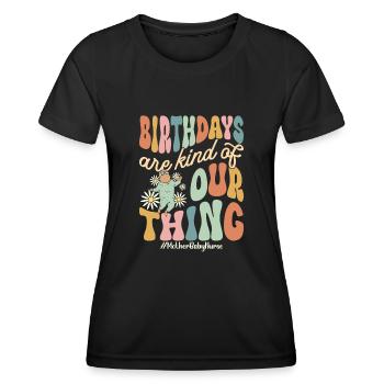 Nurse Baby Maternity Nurse - Women's Functional T-Shirt - black - Front - AI Model Female 172 light (172cm)