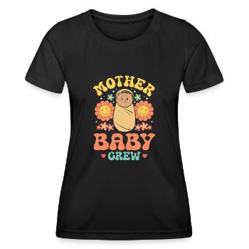 Nurse Baby Maternity Nurse - Women's Functional T-Shirt - black - Front - AI Model Female 172 light (172cm)