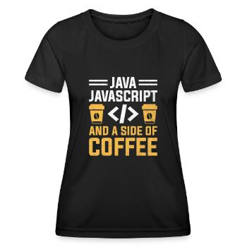 Kaffee-Codierung Programmierer Programmierer Entwickler Nerd Coff - Frauen Funktions-T-Shirt - Schwarz - Vorne - AI Model Female 172 light (172cm)