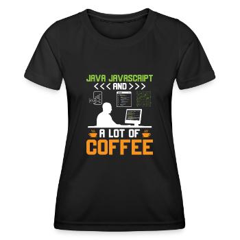 Café Codage Programmeur Codeur Développeur Nerd Coff - T-shirt sport Femme - noir - Devant - AI Model Female 172 light (172cm)