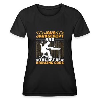 Coffee Coding Programmer Coder Developer Nerd Coff - Women's Functional T-Shirt - black - Front - AI Model Female 172 light (172cm)