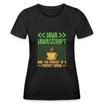Café Codage Programmeur Codeur Développeur Nerd Coff - T-shirt sport Femme - noir - Devant - AI Model Female 172 light (172cm)