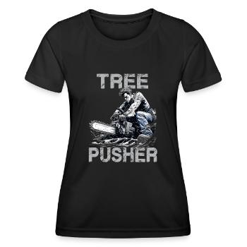 T-shirt de bûcheron | Tenue amusante de forestier - T-shirt sport Femme - noir - Devant - AI Model Female 172 light (172cm)