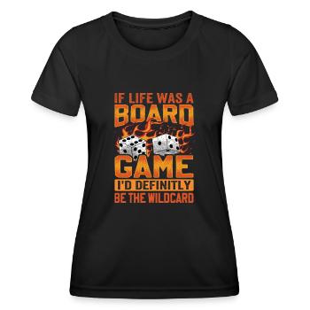 Board Game Saying - Shy, Introvert - Women's Functional T-Shirt - black - Front - AI Model Female 172 light (172cm)