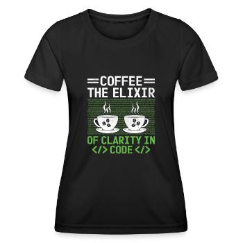 Coffee Coding Programmer Coder Developer Nerd Coff - Women's Functional T-Shirt - black - Front - AI Model Female 172 light (172cm)
