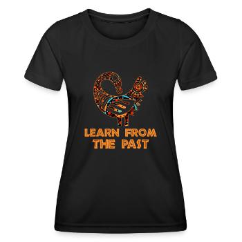 Sankofa Symbol Adinkra Ghana Schwarz - Frauen Funktions-T-Shirt - Schwarz - Vorne - AI Model Female 172 light (172cm)