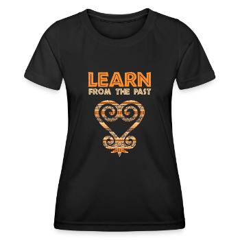 Sankofa Symbol Adinkra Ghana Schwarz - Frauen Funktions-T-Shirt - Schwarz - Vorne - AI Model Female 172 light (172cm)