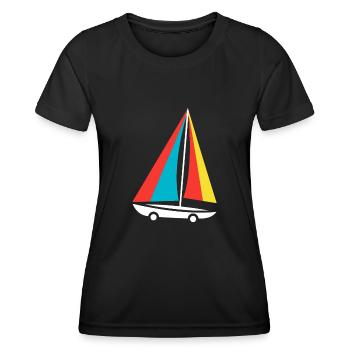Sand yachting - Women's Functional T-Shirt - black - Front - AI Model Female 172 light (172cm)