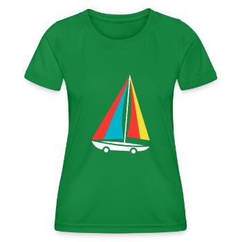 Char à voile - T-shirt sport Femme - vert - Devant - AI Model Female 172 dark (172cm)