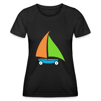 Sand yachting - Women's Functional T-Shirt - black - Front - AI Model Female 172 light (172cm)