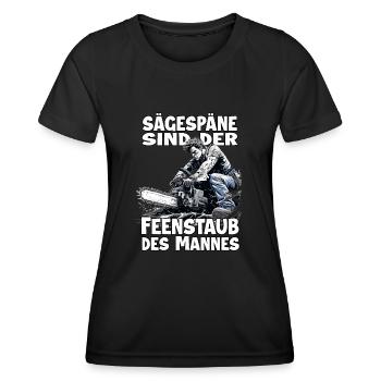 Holzfäller T | Lustiges Forstwirt Outfit | - Frauen Funktions-T-Shirt - Schwarz - Vorne - AI Model Female 172 light (172cm)