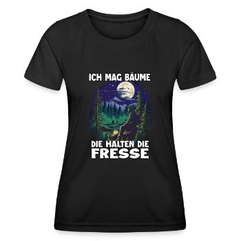 Randonnée T Trekking Outfit Motif De Randonnée - T-shirt sport Femme - noir - Devant - AI Model Female 172 light (172cm)