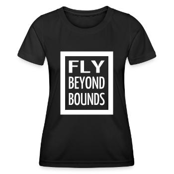Liberté d’expression de soi Aventures Fun - T-shirt sport Femme - noir - Devant - AI Model Female 172 light (172cm)