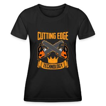 Chain Saw Chainsaw - Frauen Funktions-T-Shirt - Schwarz - Vorne - AI Model Female 172 light (172cm)