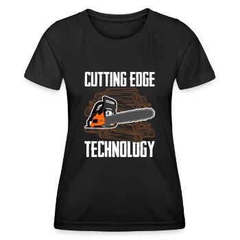 Chain Saw Lumberjack Chainsaw - Women's Functional T-Shirt - black - Front - AI Model Female 172 light (172cm)