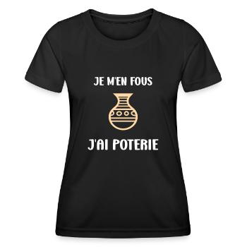 Poterie - T-shirt sport Femme - noir - Devant - AI Model Female 172 light (172cm)