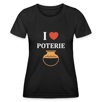 Poterie - T-shirt sport Femme - noir - Devant - AI Model Female 172 light (172cm)