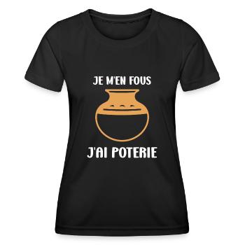 Poterie - T-shirt sport Femme - noir - Devant - AI Model Female 172 light (172cm)