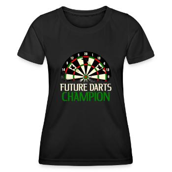 Jeu de fléchettes Fléchettes Joueur de fléchettes - T-shirt sport Femme - noir - Devant - AI Model Female 172 light (172cm)