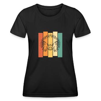Stachelschwein - Frauen Funktions-T-Shirt - Schwarz - Vorne - AI Model Female 172 light (172cm)