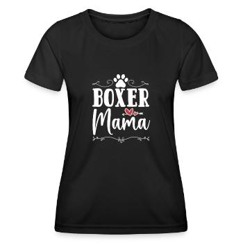 Boxer Mama Boxer chien cadeau pour amateur de Boxer - T-shirt sport Femme - noir - Devant - AI Model Female 172 light (172cm)