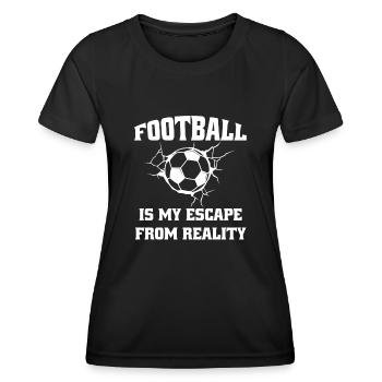 Fußballspieler Fußballmannschaft Fußballdesign - Frauen Funktions-T-Shirt - Schwarz - Vorne - AI Model Female 172 light (172cm)