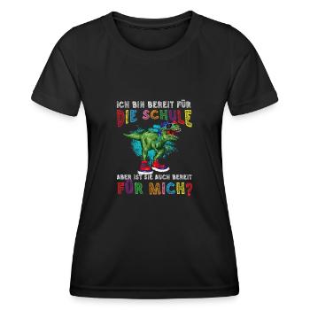 Je suis prêt pour ça, elle est prête pour moi - T-shirt sport Femme - noir - Devant - AI Model Female 172 light (172cm)