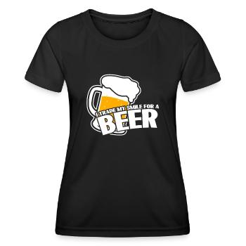 Brassage de bière Brasserie à domicile Bière artisanale - T-shirt sport Femme - noir - Devant - AI Model Female 172 light (172cm)