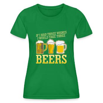 Beer Home Brewery Craft Beer Brewing - Women's Functional T-Shirt - kelly green - Front - AI Model Female 172 dark (172cm)