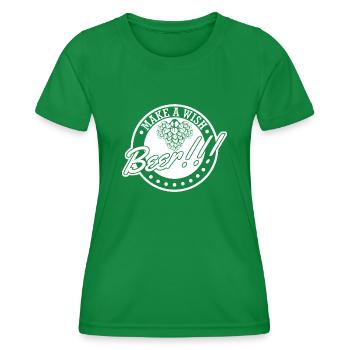 Beer Brewing Joke Home Brewery - Women's Functional T-Shirt - kelly green - Front - AI Model Female 172 dark (172cm)