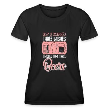 Bière artisanale Brasserie à domicile Brassage de bière - T-shirt sport Femme - noir - Devant - AI Model Female 172 light (172cm)
