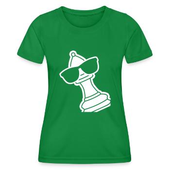Pièces d’échecs Échiquier - T-shirt sport Femme - vert - Devant - AI Model Female 172 dark (172cm)