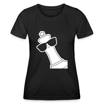Chess pieces King with Sunglasses - Frauen Funktions-T-Shirt - Schwarz - Vorne - AI Model Female 172 light (172cm)