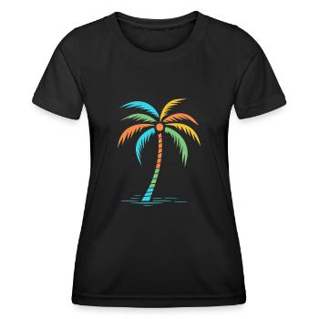 je suis en vacances - T-shirt sport Femme - noir - Devant - AI Model Female 172 light (172cm)