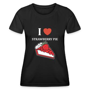 Tarte aux fraises - T-shirt sport Femme - noir - Devant - AI Model Female 172 light (172cm)