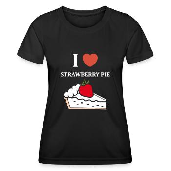 Tarte aux fraises - T-shirt sport Femme - noir - Devant - AI Model Female 172 light (172cm)