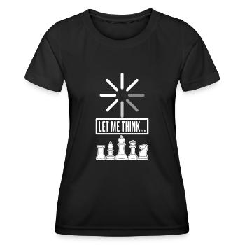 Chess Thinking Échiquier Joueur d’échecs - T-shirt sport Femme - noir - Devant - AI Model Female 172 light (172cm)