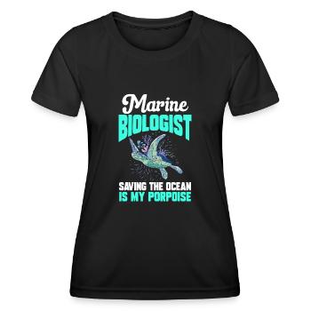 Marine Biology Ocean Marine Biologist - Women's Functional T-Shirt - black - Front - AI Model Female 172 light (172cm)