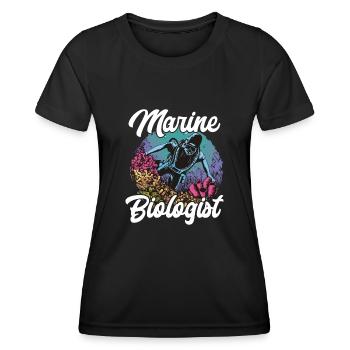 Marine Biology Ocean Marine Biologist - Women's Functional T-Shirt - black - Front - AI Model Female 172 light (172cm)
