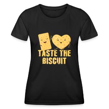 Taste The Biscuit Taste The Goodness - Women's Functional T-Shirt - black - Front - AI Model Female 172 light (172cm)