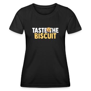 Taste The Biscuit Taste The Goodness - Women's Functional T-Shirt - black - Front - AI Model Female 172 light (172cm)