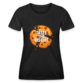 Taste The Biscuit Taste The Goodness - Women's Functional T-Shirt - black - Front - AI Model Female 172 light (172cm)