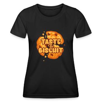 Taste The Biscuit Taste The Goodness - Women's Functional T-Shirt - black - Front - AI Model Female 172 light (172cm)